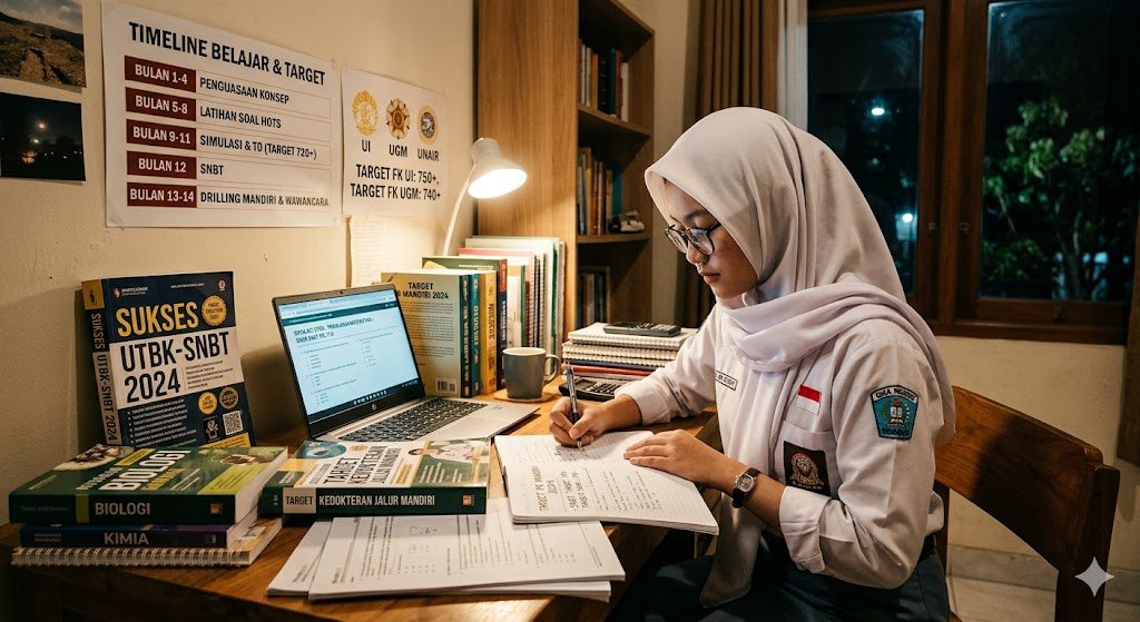 Lengkap Lolos Jalur Mandiri Kedokteran: Target Skor SNBT dan Timeline Belajar