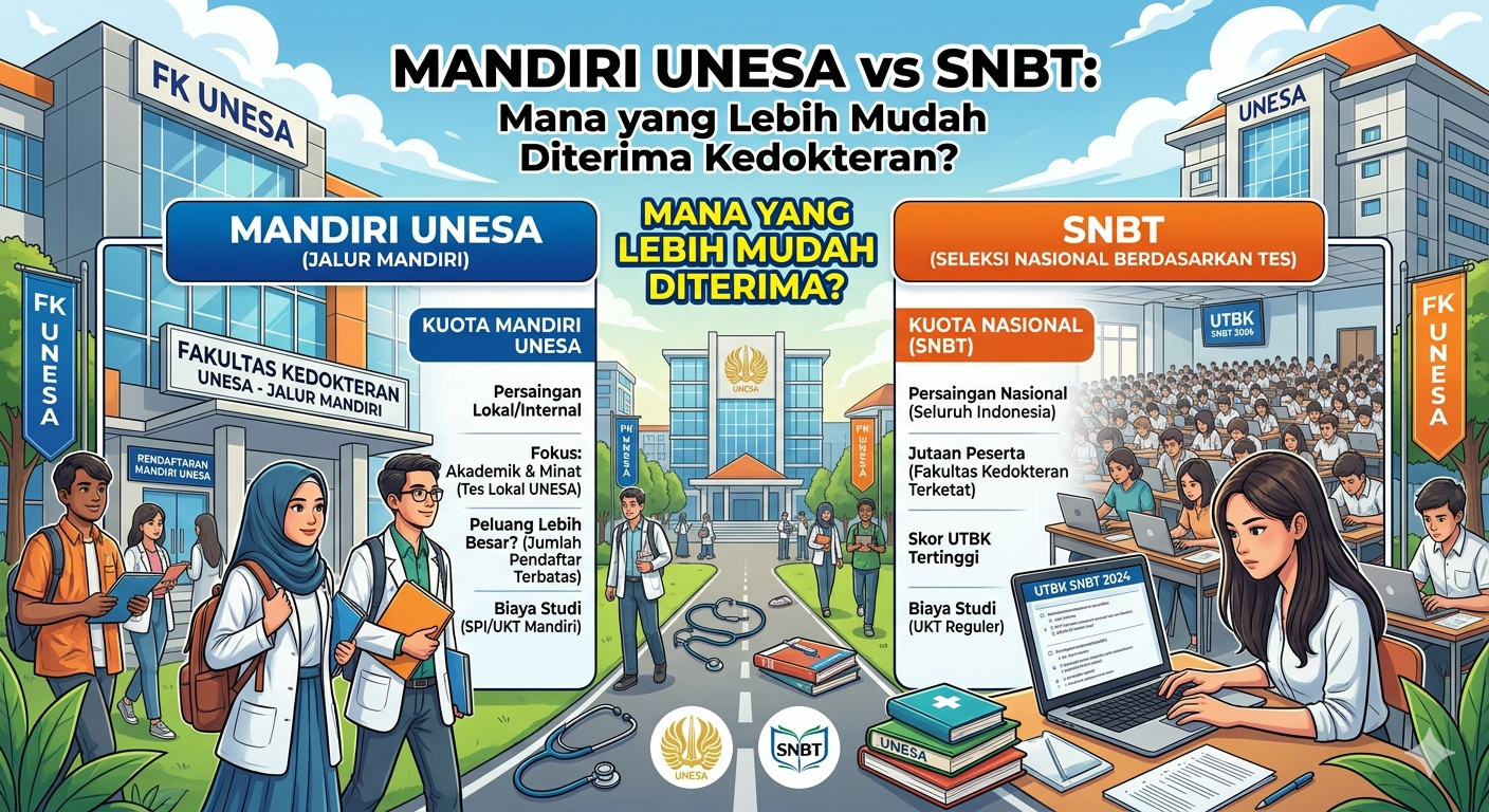 Mandiri UNESA vs SNBT: Mana yang Lebih Mudah Diterima Kedokteran?